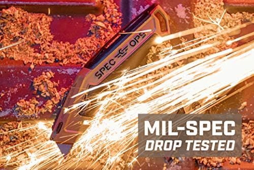 Spec Ops Tools Utility Knife for Cutting Drywall, Roofing & Jobsite Materials, Includes 5 Blades in Handle Storage, Retractable Blade - Image 6
