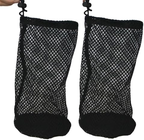 2-Pack Golf Ball & Pickleball Mesh Bag, Golf Balls Bag Sack, Multi-Purpose Net Pouch, Fit for Ping Pong, Table Tennis Ball, Bucket Balls, Household Small Tools Items Storage, Diving by Aolowewin
