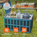 VEVOR 65L Collapsible Storage Bins with Lids 3 Packs, Stackable Crates - Image 4