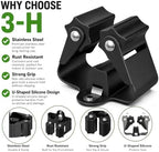 3-H Broom Holder Wall Mount 30 Pack, Stainless Steel Mop Hanger with Screws - Image 4