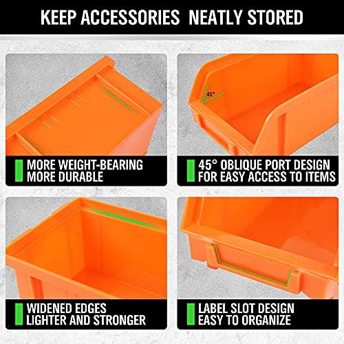 30-Bin Wall-Mounted Storage Bins, Heavy-Duty Garage Tool Organizer for Screws, Nuts, Bolts, Nails, Small Hardware Parts - Easy Installation and Customizable - Image 3