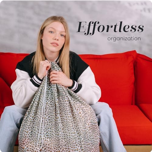 Handy Laundry XL Nylon Laundry Bag 30"x40", 60 lb Capacity, Leopard - Image 3