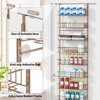 ElegantArray 10-Tier Pantry Door Organizer, Brown - Image 4