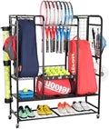 Mythinglogic Rolling Tennis Equipment Organizer with Racket Storage by Mythinglogic