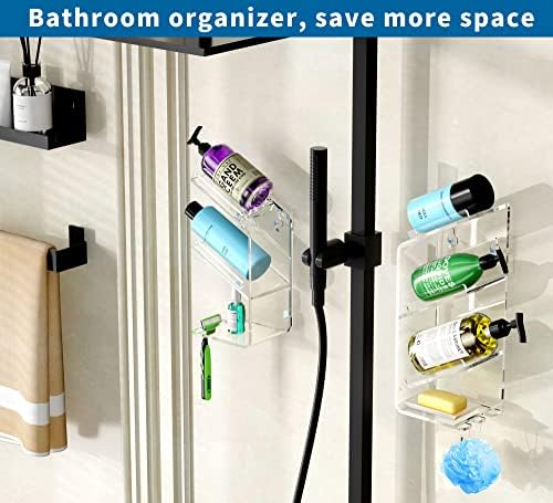 AITEE Acrylic Bathroom Organizer Caddy Shampoo Holder Combination Shelf - Image 2