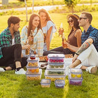 34 PCS Food Storage Containers with Lids Airtight(17 Lids &17 Containers) - Image 7