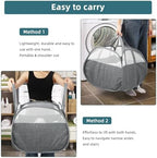 2 Pack Collapsible Laundry Baskets, 90L Large Foldable Laundry Basket, Pop Up Hampers for Laundry, Dirty Clothes Laundry Hamper for Bedroom, Bathroom, Dorm, Laundry Room, Travel or Camping Grey - Image 6