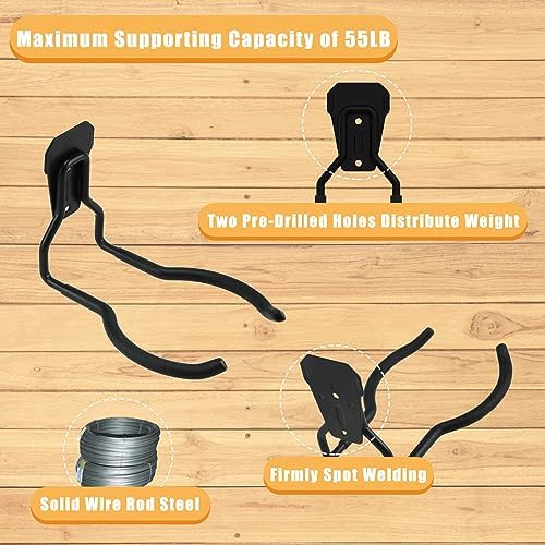 Power Tool Hanger, Garage Wall Hooks, Utility Hooks for Garage Tool Organizers and Storage (4 Pack), WEH01 - Image 3