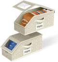AOODA 2 PCS Stackable Hat Storage for Baseball Caps, Holds up to 24 Caps Hat Organizer for Closet, Sturdy Snapback Boxes for Men with Cardboard, Yellow by AOODA