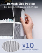 ULG 1 Pack Compact Size Over Door Organizer Slim Door Storage for Small-Sized Doors, 5 Shelves, Dark Gray - Image 5