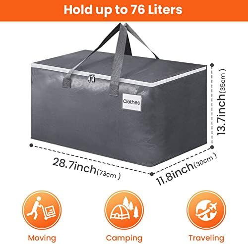 BlissTotes Large Moving Bags, Storage Bags, 76L-10 Pack - Image 2