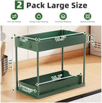 Simple Trending Under Sink Organizer 2 Pack, with Sliding Drawer, Green - Image 2