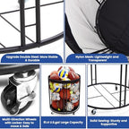 Kingarage Ball Storage Bin, Sports Ball Storage Cart, Ball Holder with Wheels for Basketball, Soccer, Garage, School, Indoor, Outdoor Ball Basketball Storage Rack Upgraged - Image 3