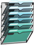 6-Tier Wall File Organizer, Hanging File Holder, Wall Mounted Mail Sorter by SUPEASY