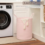 OIAHOMY 80L Nursery Hamper Laundry Basket Laundry Hamper Pink - Image 4