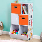 Closet Organizers Fabric Storage Bins With Lids Collapsible Cube Storages Organizer Basket With Handles,Storage Boxes for Clothes Storage,Office,Toys,3 Pack,（Orange - Image 4