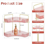 Delicate Pink 2-Tier Corner Counter Organizer Bathroom Organizers - Image 2