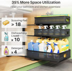 Kitstorack Under Sink Organizer, 2-Pack 3-Tier Height Adjustable Thickened Metal Pull out Cabinet Organizer Shelf, Slide out Storage Drawer Rack for Bathroom Kitchen Pantry Home Laundry Organization - Image 5