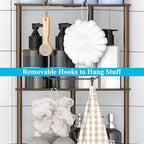 HuggieGems Metal Floor Standing Corner Shower Caddy, Bronze, 3 Tier - Image 5