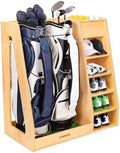 WINGYZ Golf Bag Storage for 2 Bags, Premium Birch Plywood Organizer by wingyz