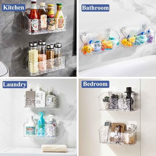 Bath Toy Storage 2 Packs, Large Bath Toy Holder - No Drill, Quick-Dry - Image 2