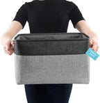 OrganiHaus 16x12.5in Storage Baskets, 3 Pack - Fabric Bins for Shelves - Image 3