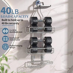 Skyapex Shower Caddy Hanging Bathroom Organizer: Over Head Adjustable Rack for Tall Showerhead - Extra Large Storage Shelf for Big Shampoo Bottles with Soap Holder - Image 4