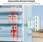SNTD 8 Tiers Over the Door Organizer, 17" W x 6" D x 69" H, White - Image 3