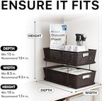 Simple Houseware 2 Tier Pull-Out Sliding Drawer Under Sink Storage, Brown - Image 7