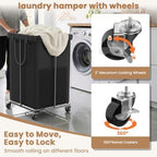 150L Large Laundry Hamper with Wheels, Rolling Laundry Basket - Image 2