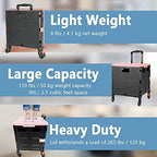 FELICON SELORSS Foldable Utility Cart Folding Portable Rolling Crate-Pink - Image 3