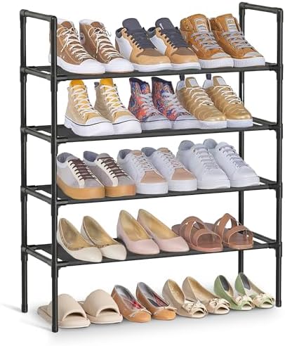 SONGMICS 4-Tier Shoe Rack, Shoe Storage for Hallway Closet by Unknown
