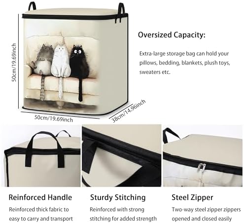 2pcs blanket storage bag for under bed,closet organizers 95L - Image 3