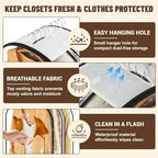 Garment Bags for Hanging Clothes 50” Long, Ultra Clear Suit Bags for Closet Storage, Moving Organization, Travel Covers with 10" Gussets for Coat, Dress, Shirt and Sweater - 2 PCS - Image 4