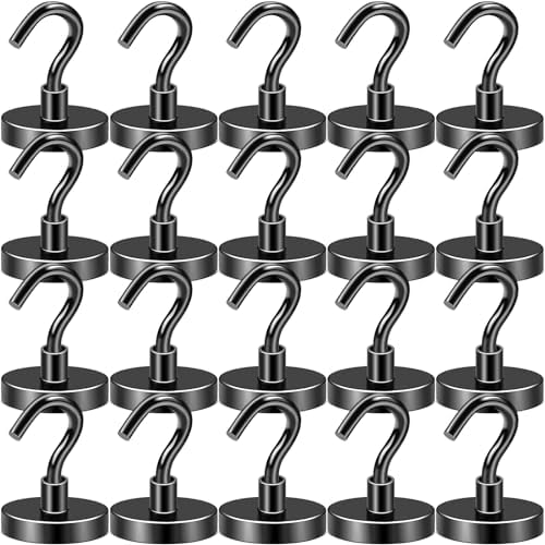 DIYMAG Magnetic Hooks 20pcs 120lbs Cruise Essentials 2026 Magnet Hook Black by DIYMAG