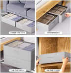 CYhom Under Bed Storage Bins Frame Storage Box Oxford Fabric Sturdy Underbed Container Foldable Stackable Large Capacity Clothes Organizer - Image 3