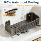 Shower Caddy, Adhesive Bathroom Shower Corner Organizer Shelves with Hooks, No Drilling Shower Shelves Organizer for Bathroom Kitchen 2 Pack - Image 3
