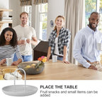BESPORTBLE 1Pc Round Serving Tray White Desktop Organizer for Keys Snacks Sundries Storage Stylish Catchall Plate for Living Room Entryway Decor - Image 3