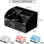 Makeup Organizer with Drawers, Cosmetic Storage for Dresser Vanity and Bathroom Countertop, Beauty Holder for Lipstick Brush, Skincare Organizer for Vanity, Cosmetic Display Case (Black) - Image 2