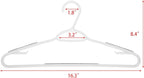 Plastic Clothes Hangers 30 Pack, Non Slip Coat Hanger Grey - Image 7