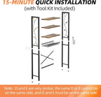 Over-The-Toilet Storage Rack, 4-Tier Bathroom Organizer Shelf Over Toilet with Adjustable Shelf and Basket, Freestanding Space Saver Bathroom Shelves Above Toilet for Room (Rustic Brown) - Image 9