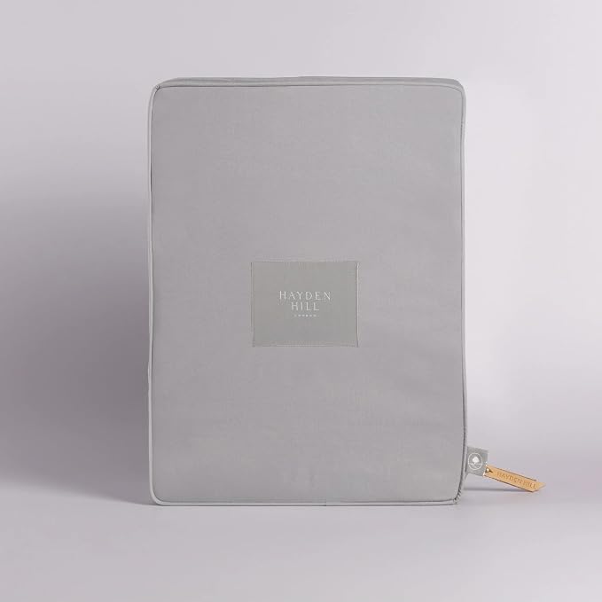 Hayden Hill Luxury Organic Cotton Sweater Storage Bag For Cashmere 15 Inch | Fits 4 Fine Knits, Breathable, Moth Proof, Garment Storage Bag For Cashmere, Zippered, Certified Carbon Neutral, Gray - Image 6