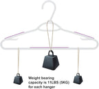 Plastic Clothes Hangers 30 Pack, Hangers with Grip Purple - Image 6
