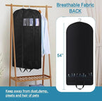 KIMBORA 54" Suit Bags for Closet Storage and Travel, Gusseted Hanging Garment Bags for Men Suit Cover With Handles for Clothes, Coats, Jackets, Shirts（3 Packs） - Image 5