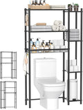 Hodonas Over The Toilet Storage Shelf - Bathroom Organizer Rack with 7-Tier Shelves, Adjustable Metal Shelf Above Toilet for Storage, Freestanding Bathroom Space Saver, Black by Hodonas