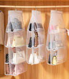 AARAINBOW Hanging Handbag Organizer for Closet, 8-Pocket Purse Storage Holder, Space-Saving Wardrobe Organizer for Women, 44.5"L x 13.5"W (A-White) - Image 4