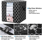 Storage Bags 4 Pack 100L Clothes Organization and Storage Containers | Large Blanket for Comforters,Bedding, Foldable Organizer with Reinforced Handle, Clear Window, Sturdy Zippers, Black - Image 5