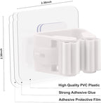8PCS Broom Holder Wall Mount, Self Adhesive No Drilling Anti-Slip Mop and Broom Holder Organizer Hanger Wall Mount, Broom Gripper and Mop Holder Wall Mounted for Home Garden Garage Storage - Image 2