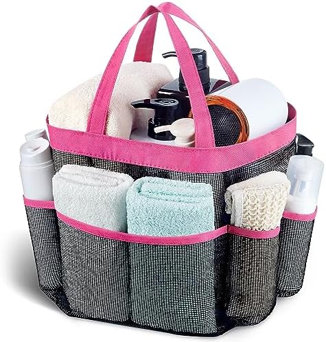 Mesh Shower Caddy Portable - 9 Pockets, Shower Bag for Dorm Room Camping by Attmu