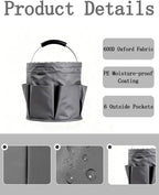 Cleaning Caddy with Handle, for Cleaning Supplies Organizer Bucket - Image 3